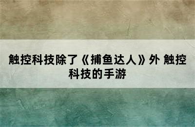 触控科技除了《捕鱼达人》外 触控科技的手游